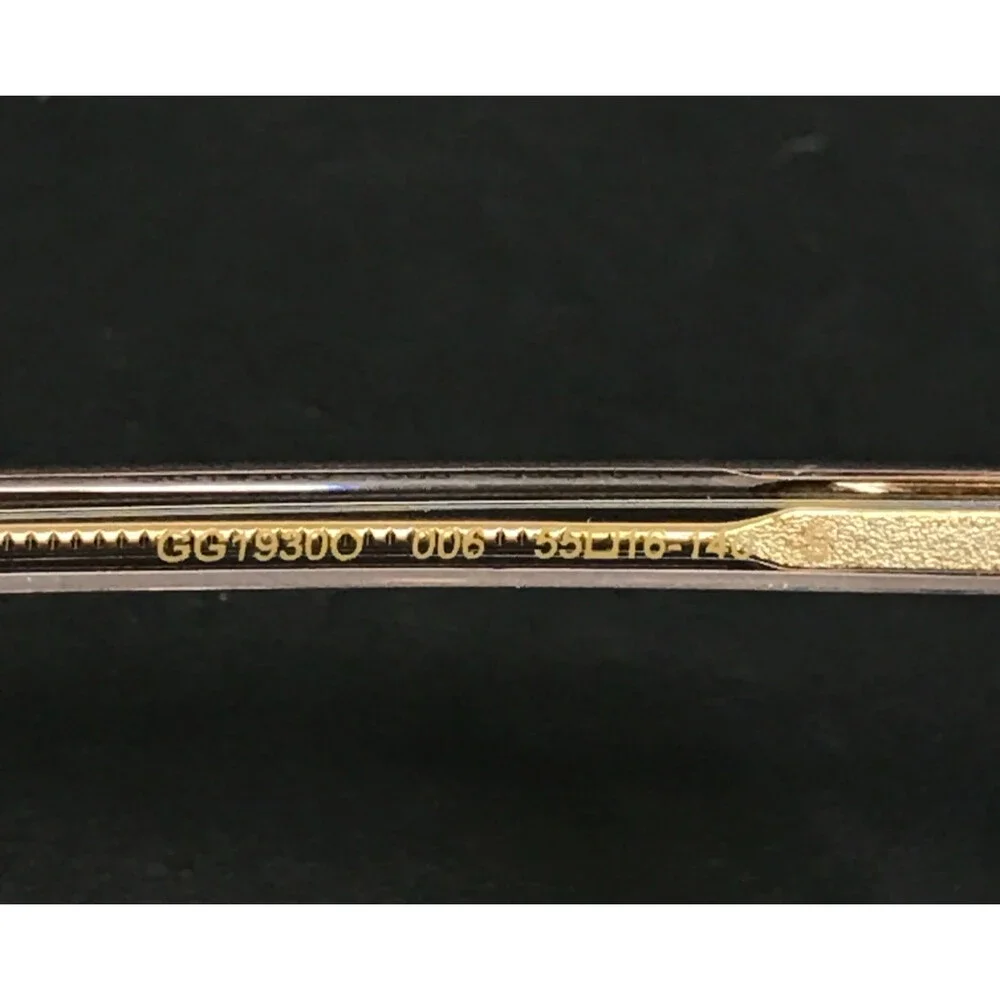 Gucci Eyeglasses Frames GG1930O 006 Clear Gold Cat Eye Full Rim 55-16-140